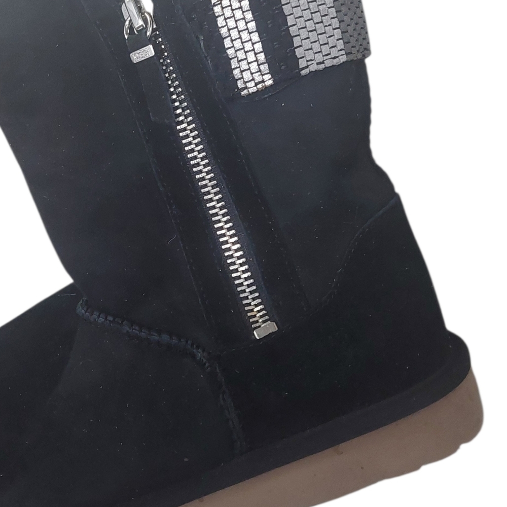 Ugg Metallic Double zipper Patterned Winter Boots… - image 11